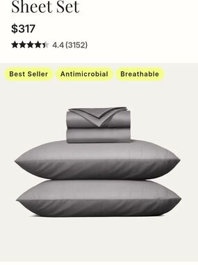 Miracle Brand Sheet Set-Soft Gray - Breathable Antimicrobial Bedding